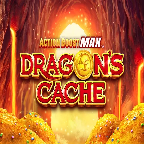 Action Boost Max Dragon's Cache game by SpinPlay Games – logo hosted on Leon Casino