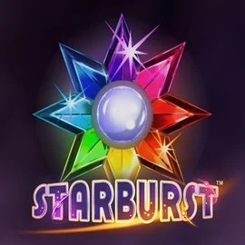 Official Slots logo: Starburst by NetEnt at Leon Casino