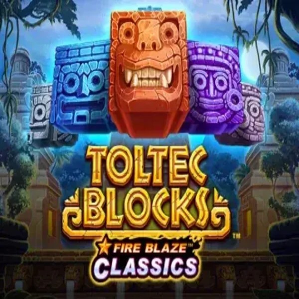 Fire Blaze: Toltec Blocks logo by Rarestone Gaming Leon Casino